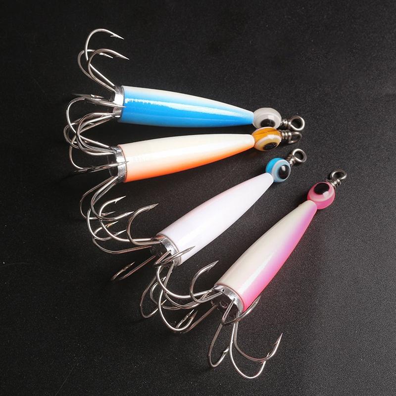 Umbrella-Shaped Style Squid Hook With Fish Eyes Sleeve-Fish Octopus Squid Bait Jig Hook Deep Sea Fishing Lure Cuttlefish Tackle