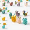 Crystal Resin Cat Figurine With Colorful Shell Decor For Office Desk Gift