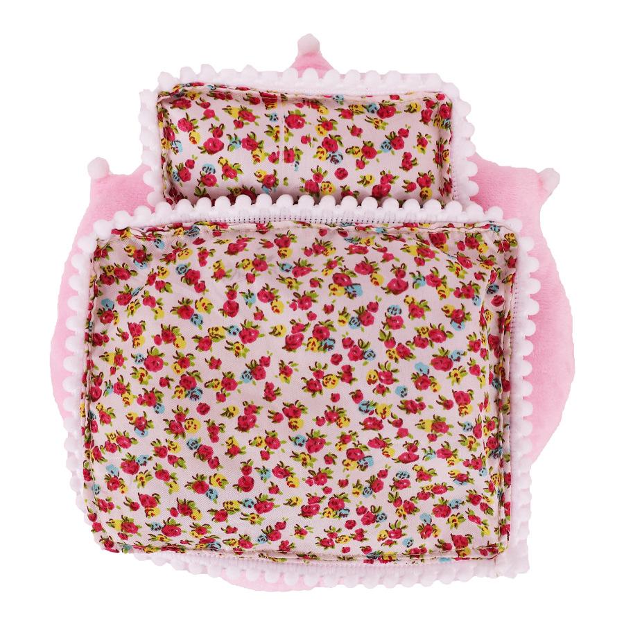 17cm Mini Doll's Accessories Set For Labubu Doll Pop 3Pcs/Set Bed+Quilt+Pillow Pajamas Sleeping Bag Dollhouse Gift,Girl's Toys