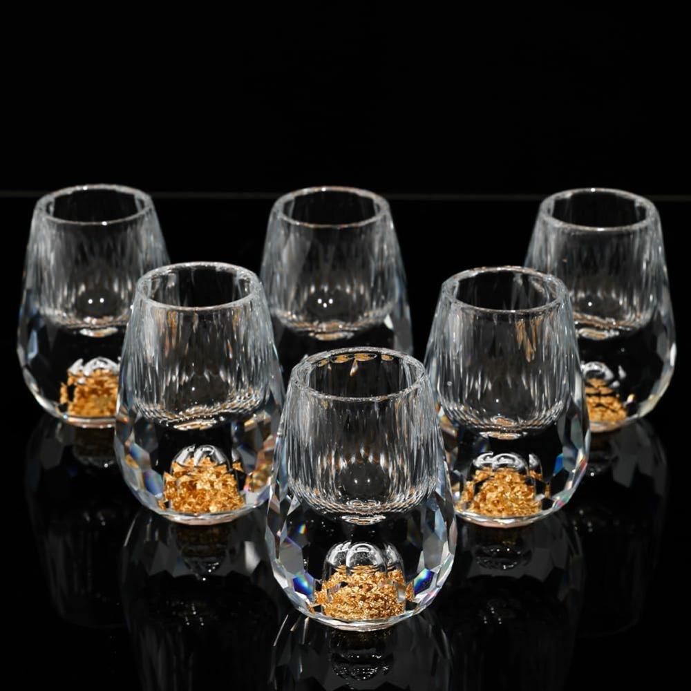 

15ML Crystal Wine Glass Set, Luxurious and Lovely Drinkware Is BPA Free, Perfect for Decoration Collection and Celebration 15ML