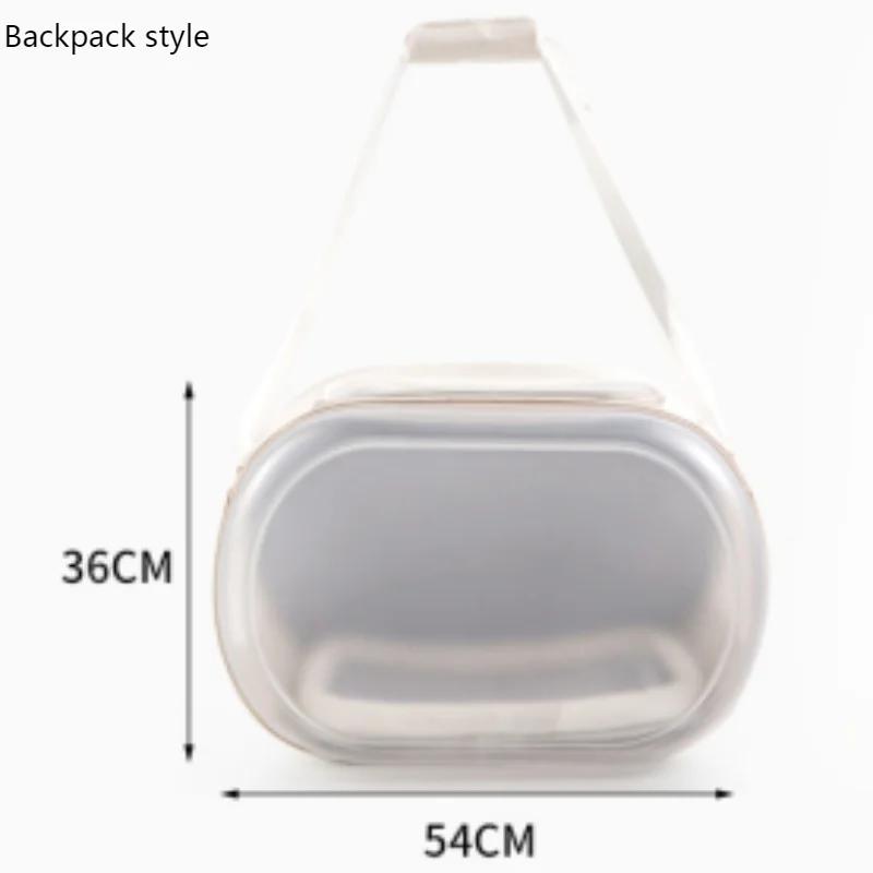 

High Aesthetic Pet Trolley Box Silent Pulley Cat Carriers Ventilated Portable Travel Basket for Cats Breathable Space Capsule
