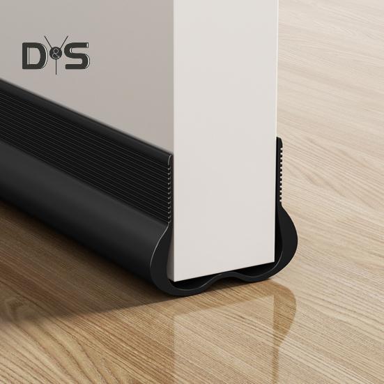 PVC Door Sweep Adhesive Cuttable Under-Door Weather Stripping Exterior Interior Door Seal Noise Dust Stopper Door Bottom Gap Filler Sealing Strip