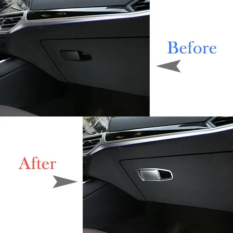 Auto Glove Box Passenger Storage Switch Button Cover Trim Sticker For BMW 3 4 Series G20 G23 G26 F40 - Car Accessories