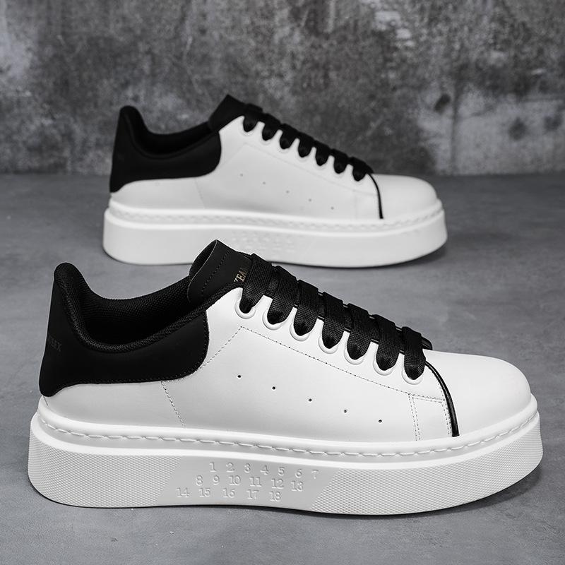 McQueen men's shoes autumn niche design sense casual board shoes brand sports platform white shoes