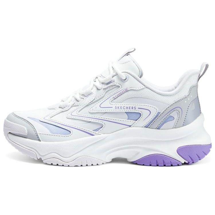 Skechers Street Women White Purple Low Top Casual Shoes 177592-WPR 35