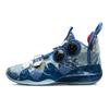 Li Ning WOW 8 Moment Dämpfung Rutschfest Abriebfest Mittelhoch Performance Basketballschuhe Herren Schwarz Blau ABEP001-6