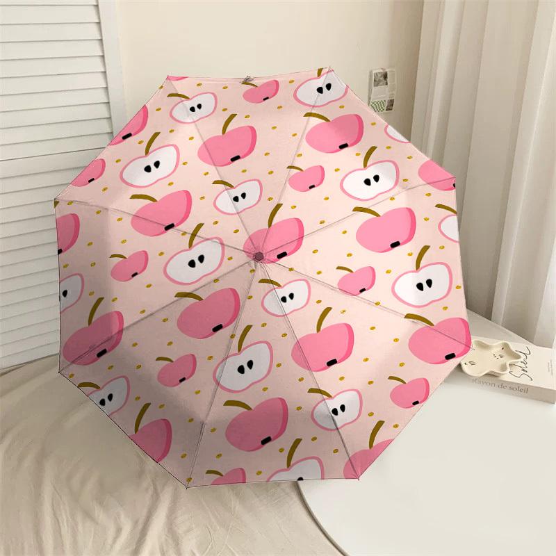 

1PC Apple Umbrella-8-Rib Reinforced, Automatic Open, Lightweight & Durable, Fashion Accessory for Outdoor, J0354