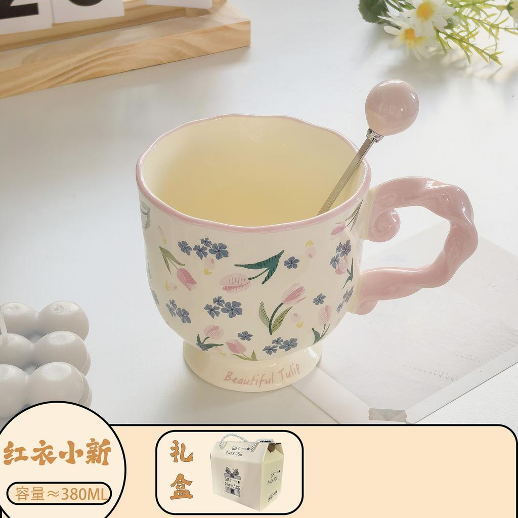 Creative ceramic cup mug large capacity girls high value cup souvenir birthday gift water cup coffee cup