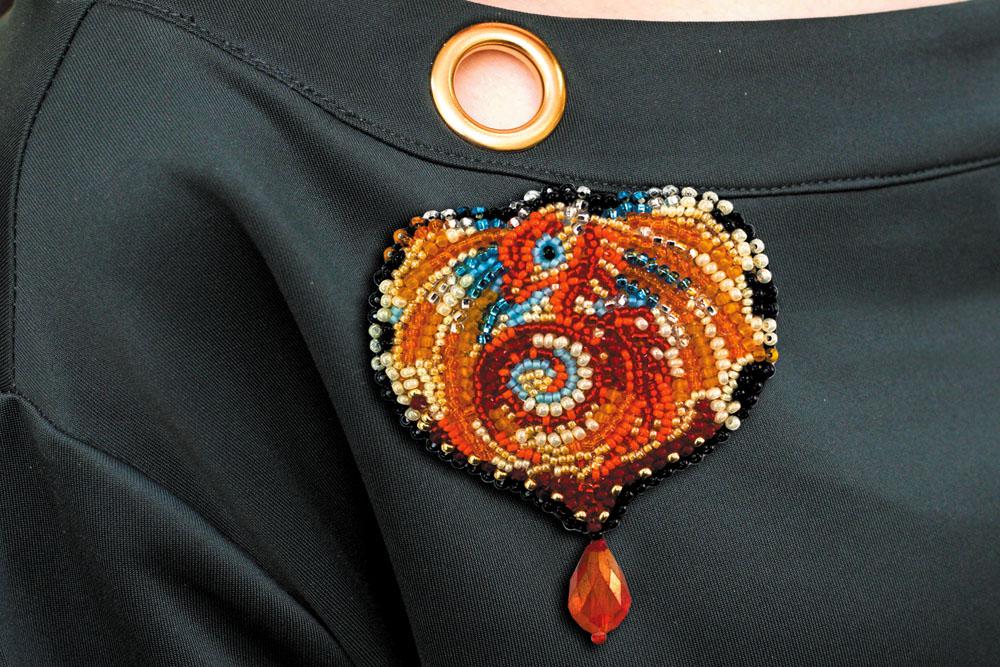 Set für Perlenstickerei-Dekorationen auf natürlicher künstlerischer Leinwand Abris Art Animals