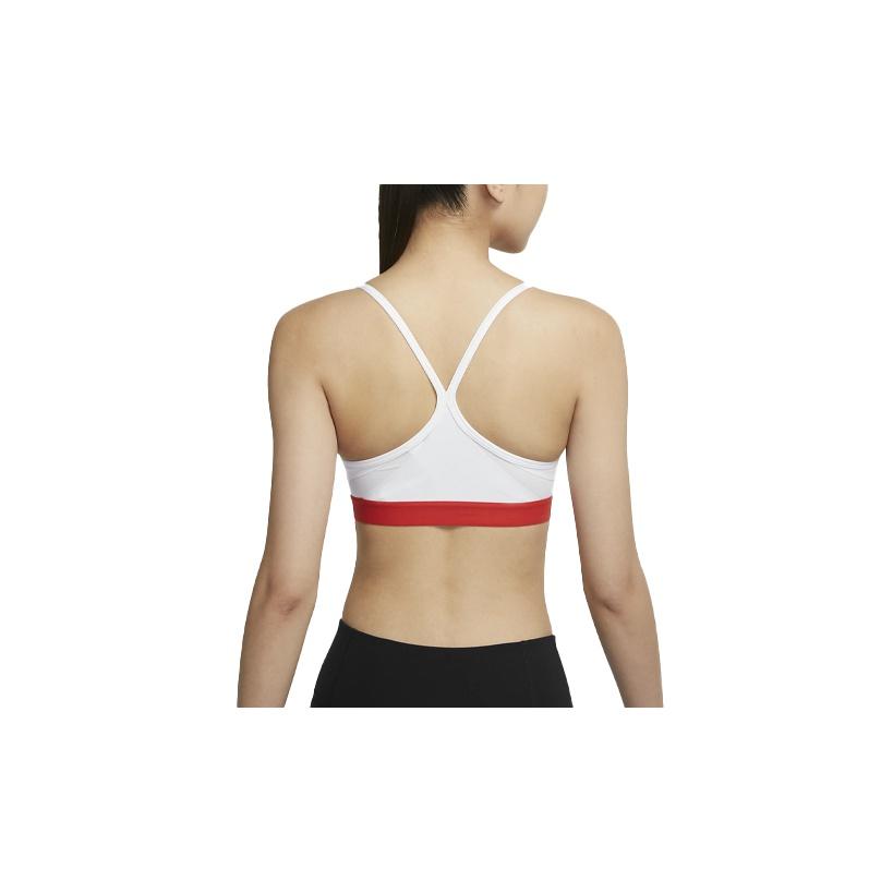 Nike Dri-FIT Indy Color Block Low-Intensity Support Sports Bra Women Underwear White DB9989-100