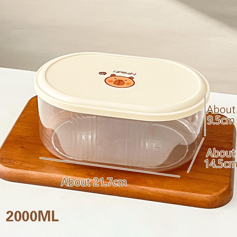 Bread Toast Storage Box Transparent Food Container Box With Lid Refrigerator Plastic Large Capacity Fresh Keeping Box