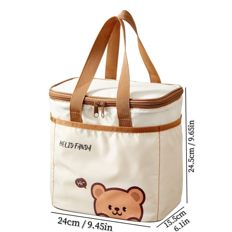 Large Capacity Insulated Lunch Box Bag Outdoor Portable Waterproof Storage Bag With Handle Cartoon Food Container Thermal Bag
