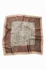 Women' Ethnic Scarf 70X70 - Silky with an Oriental Pattern in Earthy Colors