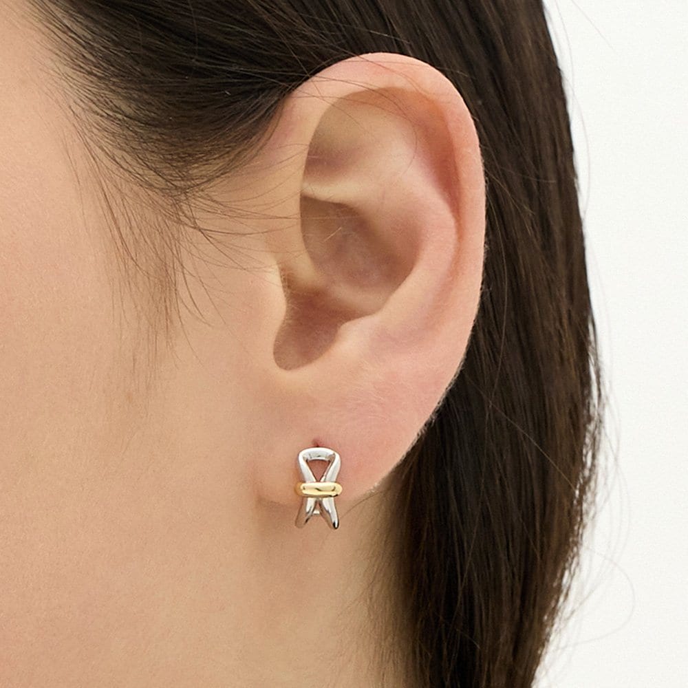 Aceh Silver (C) One-Touch Earrings Hl5E43500C9Xxx