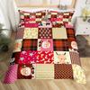 Cartoon Santa Claus Down Comforter Set Bedding Set 3-piece Duvet Cover Set