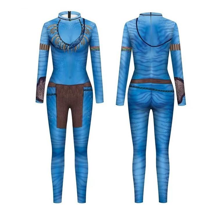 Movie stage suit print avatar with tail armor superhero suit, tights
