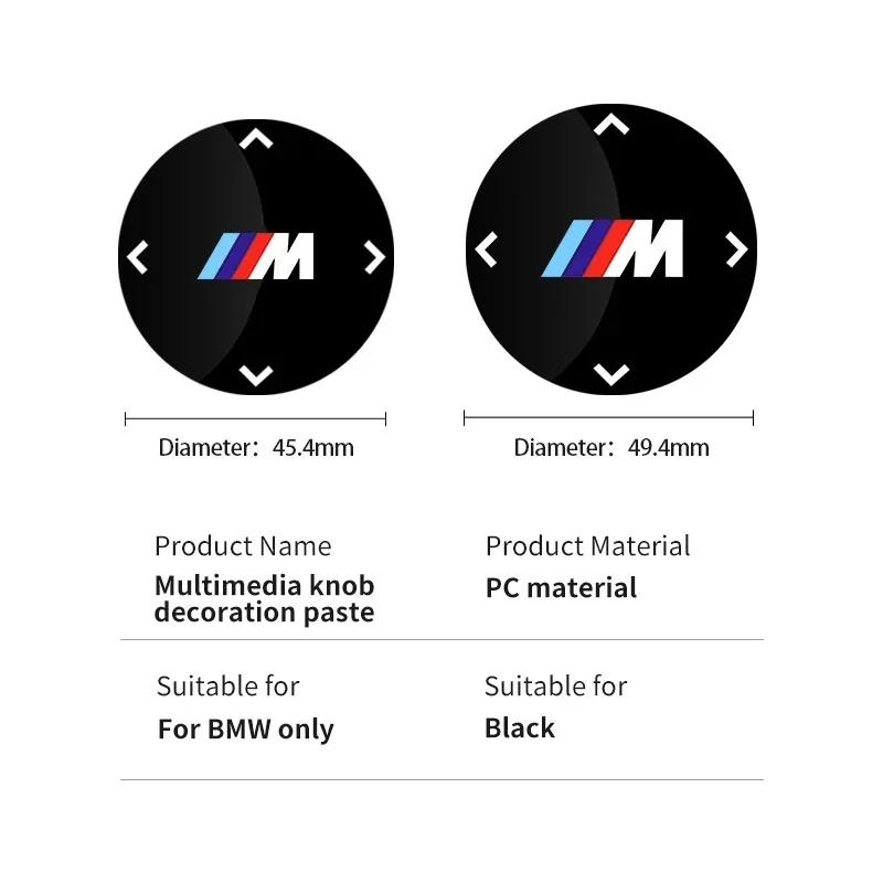 BAGF7 2026 Car Sticker Car Multimedia Knob Button Decoration Sticker Auto Accessories For BMW M X1 X3 X5 X6 X7 E30 E90 M3 E84 E83 F25