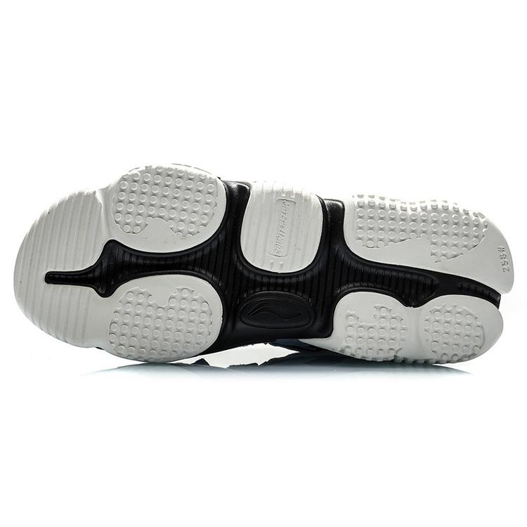 Li Ning Qianhangce Slip Resistant Coverage Low top Vintage Basketball Shoes Men's Gray Aqua Green AGLQ075-1