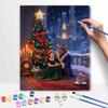 Disney Beauty and the Beast Christmas Tree Castle Oil Paint by Numbers Painting Kit Hand Painted Home Decor Gift