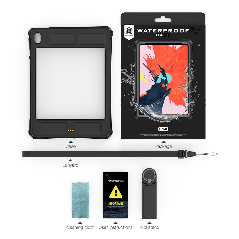 Shellbox IP68 Waterproof Case for iPad Air 6 (11 2024) Military Grade Protection Heavy Duty Defender Cover for iPad Air 4/Air 5