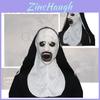 Scary Halloween Latex Nun Mask Haunting And Terrifying Horror Movie Inspired