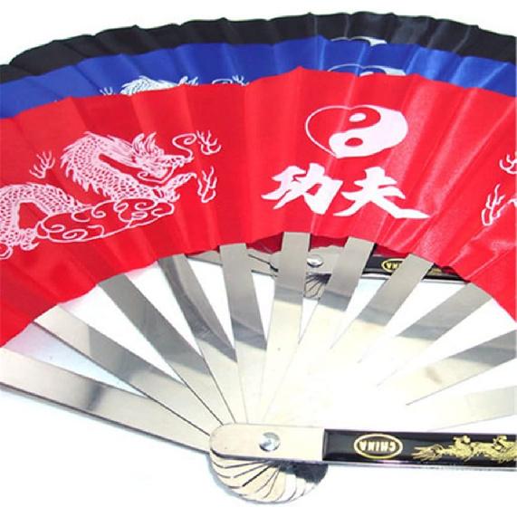 Stainless Steel Tai Chi Fan Decorative Folding Fans Chinese Kung Fu Fan for Performance Dance, Arts Dance, Training, Sports, Decorations, Festival,