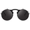 Metal Vapor Punk Flip Over Sunglasses Unisex Retro Steampunk Eyewear For Men And Women