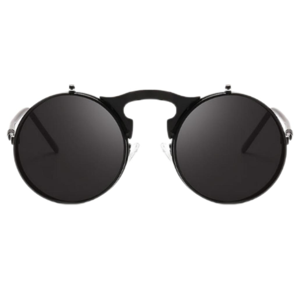 Metal Vapor Punk Flip Over Sunglasses Unisex Retro Steampunk Eyewear For Men And Women