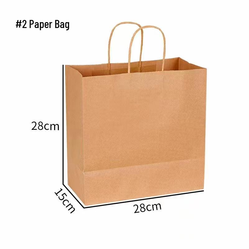 Saco de Papel Kraft Espesso de Grau Alimentício para Pão, Pastelaria, Almoço e Takeaway