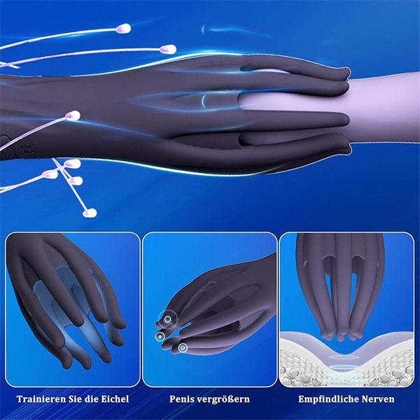 Mužský Glans Stimulate Massager 10 režimů Trenér zpoždění penisu Vibrátor Masturbátor Automatická orální Climax Sexuální hračka pro muže