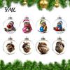 Kreative Winterferien-Geschenke Leuchtendes Weihnachtsgeschichten-Ornament, Licht?Up Mini Animals Hängender Ball Schmuck mit Warmem 3D Szenen Kugeln LED