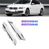1Pair Chrome Exterior Front Fender Trim Strip Cover For BMW F10 F11 2013-2016 Sedan 51137336645 51137336646 Left & Right