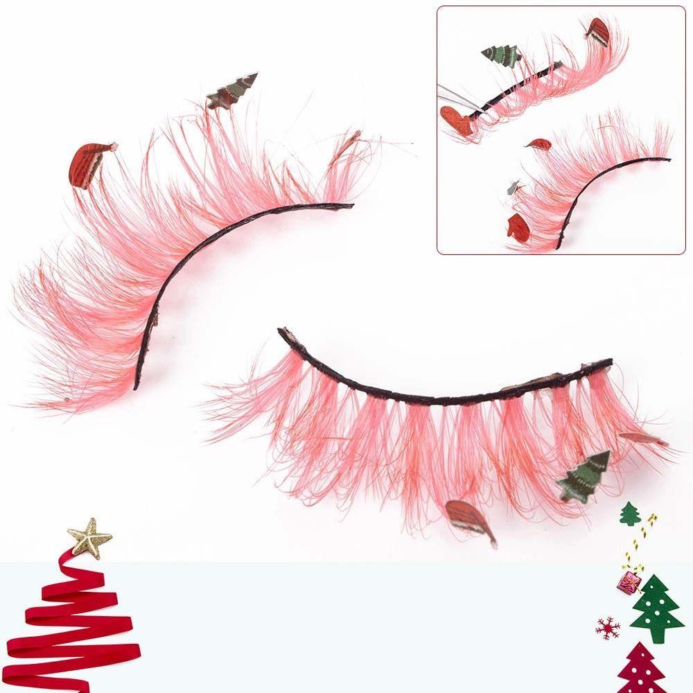 

Eyelashes Extension Christmas Cluster Eyelashes Christmas Fluffy Segmented Lashes Girls CS07
