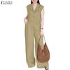 Women Sleeveless Vest Tops and Long Pants Casual Two Piece Suit Sets