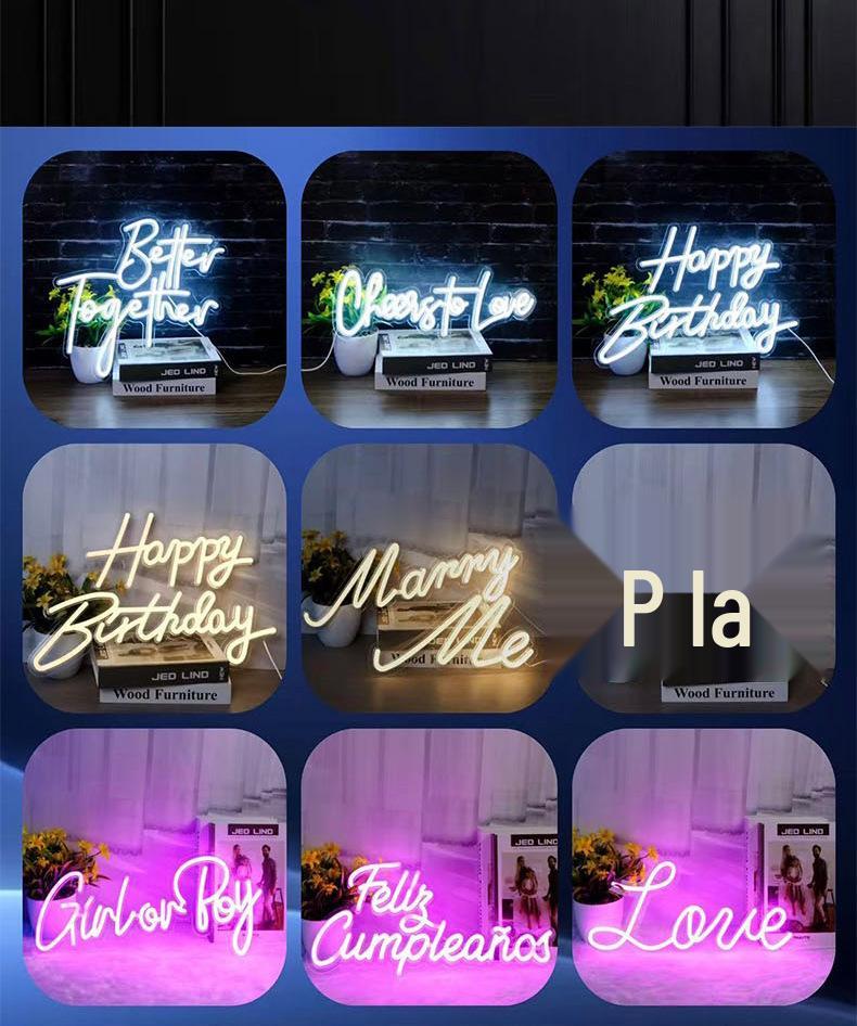 Better Together Neon Wedding Confession Light - Flexible Luminous Letters for Party Atmosphere