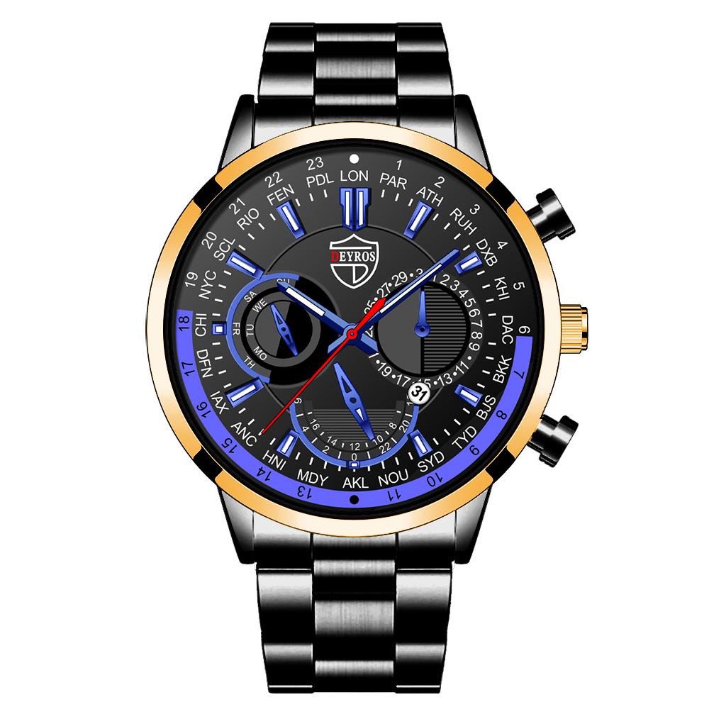 Fashion Business Kalender Herrenuhr Edelstahl Uhr