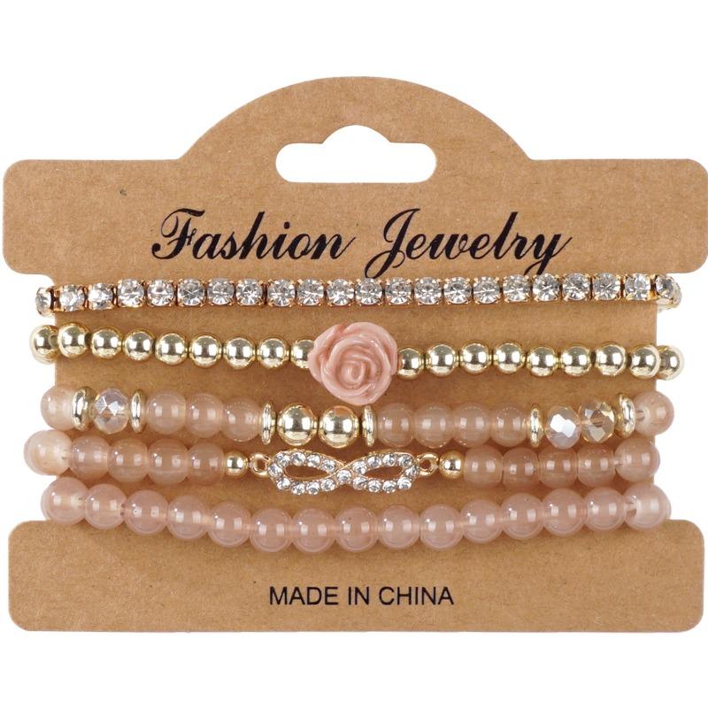 Bohemian bracelet creative tassel multi-layer beaded bracelet