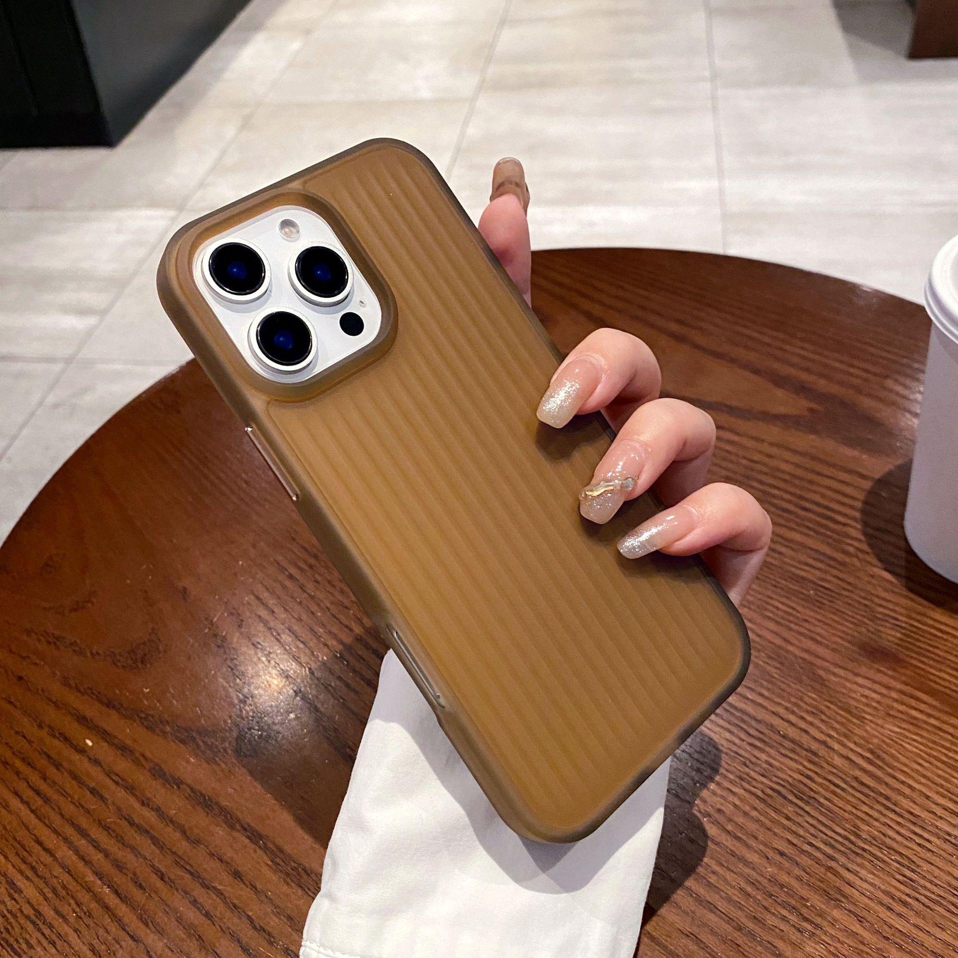 

Grating Ripple IPhone 17 Phone Case Magnetic Attraction Apple 16 ProMax Matte 14 Skin Feel Protective Case iPhone17