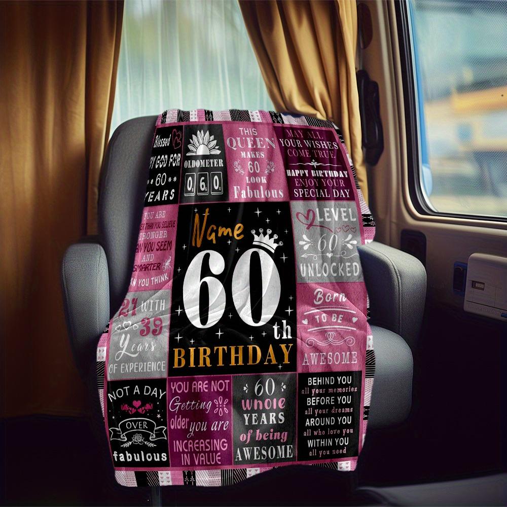 Birthday Queen 60Th Birthday Customize Your Name Rv Blanket Soft Lightweight Comfortable For All Seasons Perfect For Travel Camping Picnics Sofa Rv