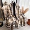 Wind Women'S Double-Sided Imitation Cashmere Thermal Scarf Fashionable High-End Mori Versatile Shawl