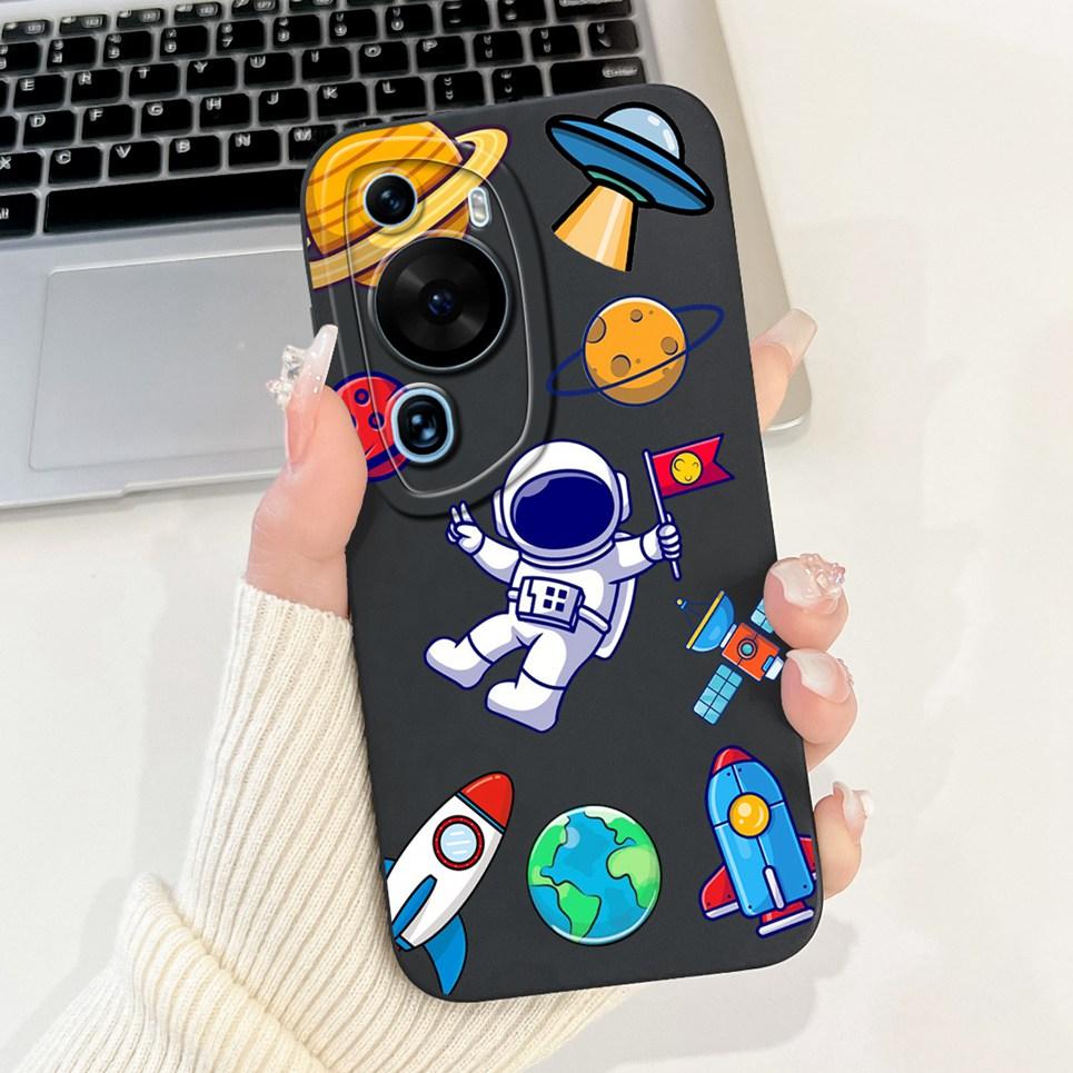 Cartoon Fashion Back Shell For Huawei P60 / P60Pro / P60Art Phone Bumper Case Soft Silicone Dragon Astronaut Funda HuaweiP60 Bag