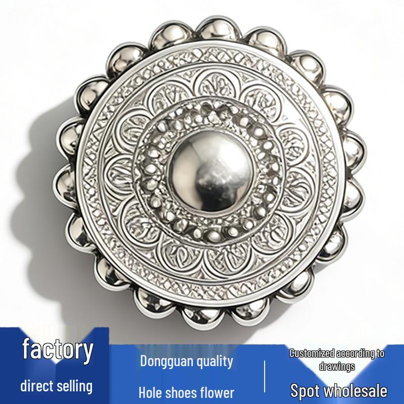 Crocs Flower Accessories: Stylish Metal Series Shoe Toppers & Buckles