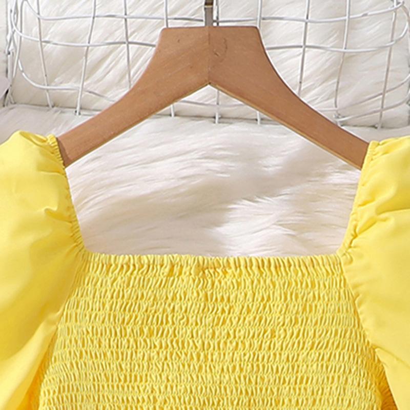 Girls Sweet Dress Fall Children Fashion Swing Long-sleeved Princess Dress