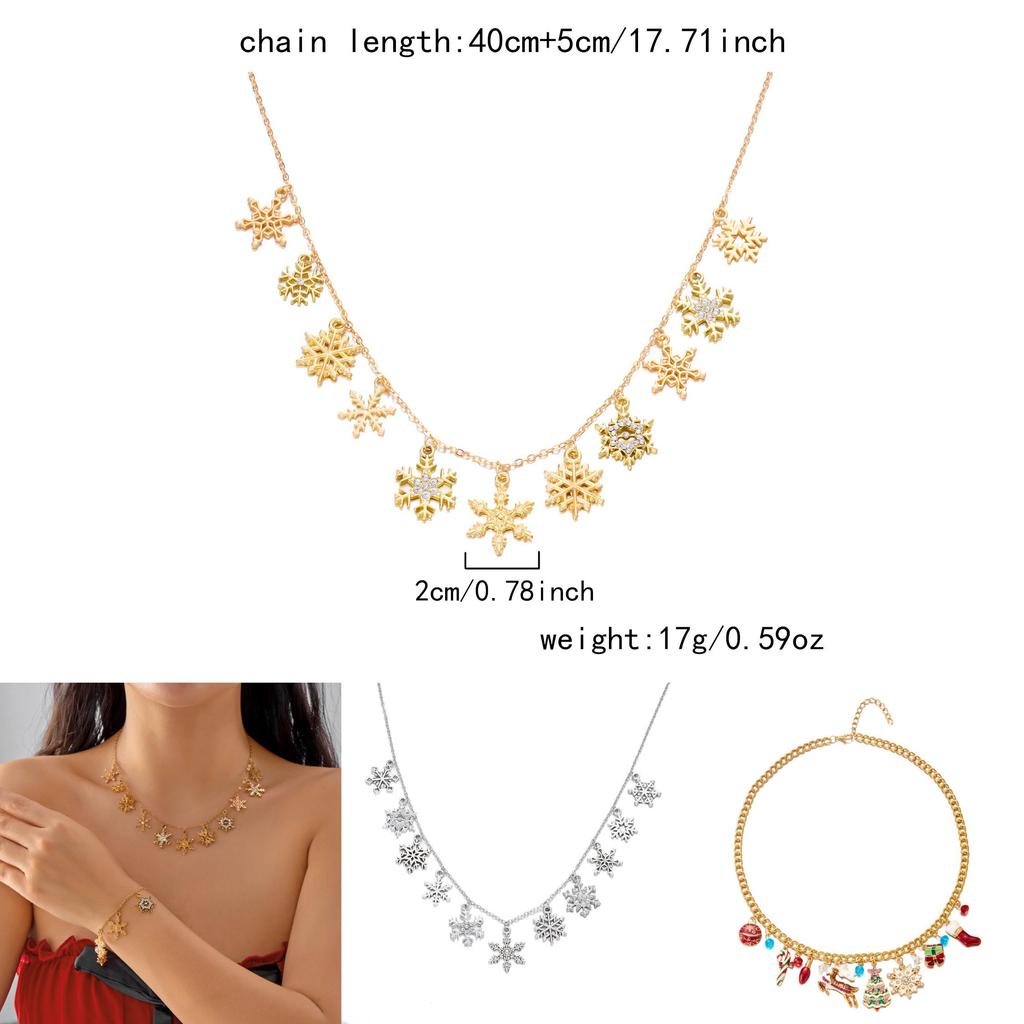 Festive Christmas Animal Jewelry Collection With Zinc Alloy Chains And Seasonal Charms For Men Women