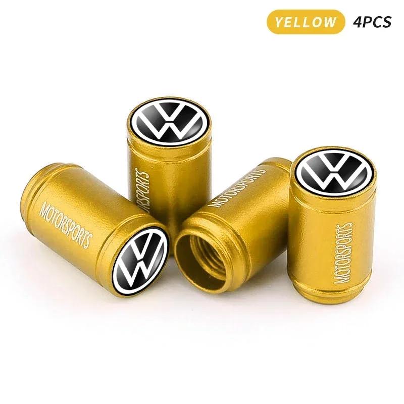VW Car 3D Metal Logo Wheel Stem Air Valve Caps Tire Dust Cover For Volkswagen VW GTI R Golf 7 Polo Tiguan Passat Jetta Lavida Rline FM7