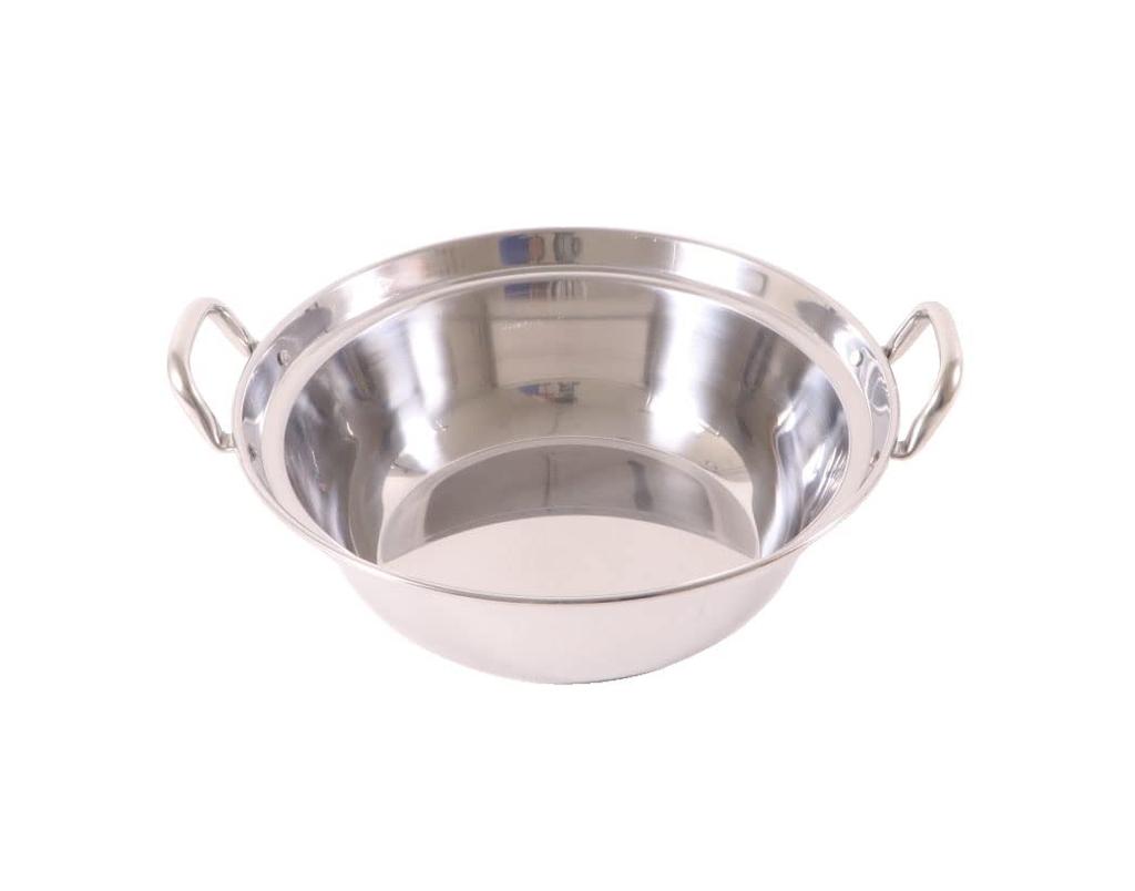 Manyo Made In Japan IH Compatible Stainless Steel Pot 30cm Set EX00412A Silver Color (Pot)/Natural (Seiro)