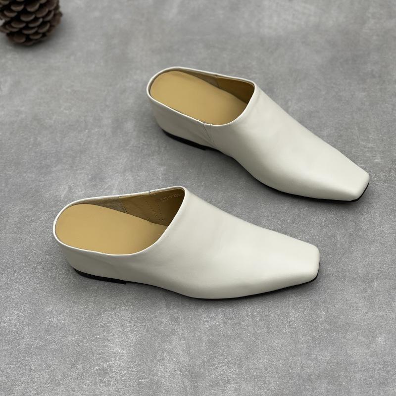 

Модные женские туфли в стиле ретро из натуральной кожи на весну и лето с носками и высокими каблуками, мягкие тапочки из коровьей кожи 40 белый