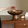 Plastic Fruit Bowl Large Modern Textured Fruit Holder Stand with Removable Pedestal Decorative Vegetable Basket for Kitchen Counter Dining Table