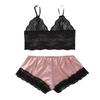 Sexy dreiteiliger Pyjama-Set aus Spitze - Europäischer & Amerikanischer Stil