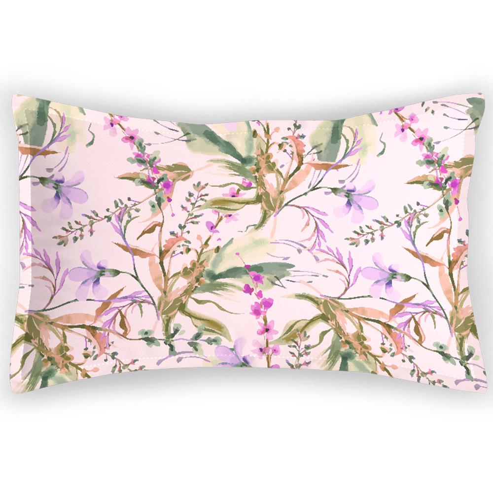 

Flower Flower Pillowcase Pastoral Style Satin Summer Cool Pillowcase Digital Printing Children s Student Accommodation Pillowcase 30 * 50CM satin